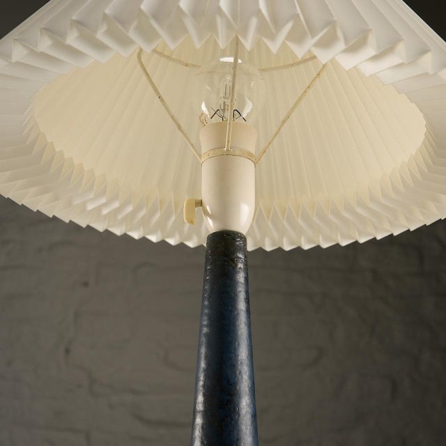 Blue Blue Lamp from Palshus with Shade from Shade Le Klint, Denmark, 1960s For Sale - Image 8 of 14