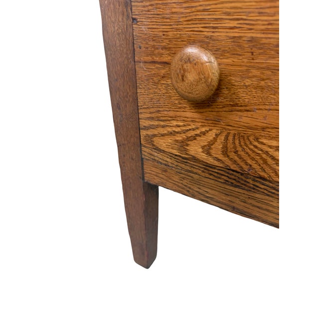 Early 20th Century Oak Five-Drawer Tall Chest of Drawers For Sale - Image 15 of 17