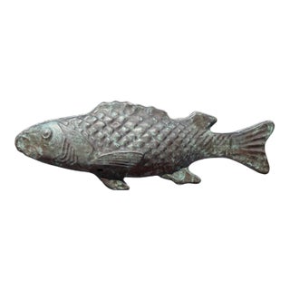 19th Century Copper Fish Weathervane, Attributed to J. L. Mott Iron Works, New York, Ca. 1880–1895 For Sale