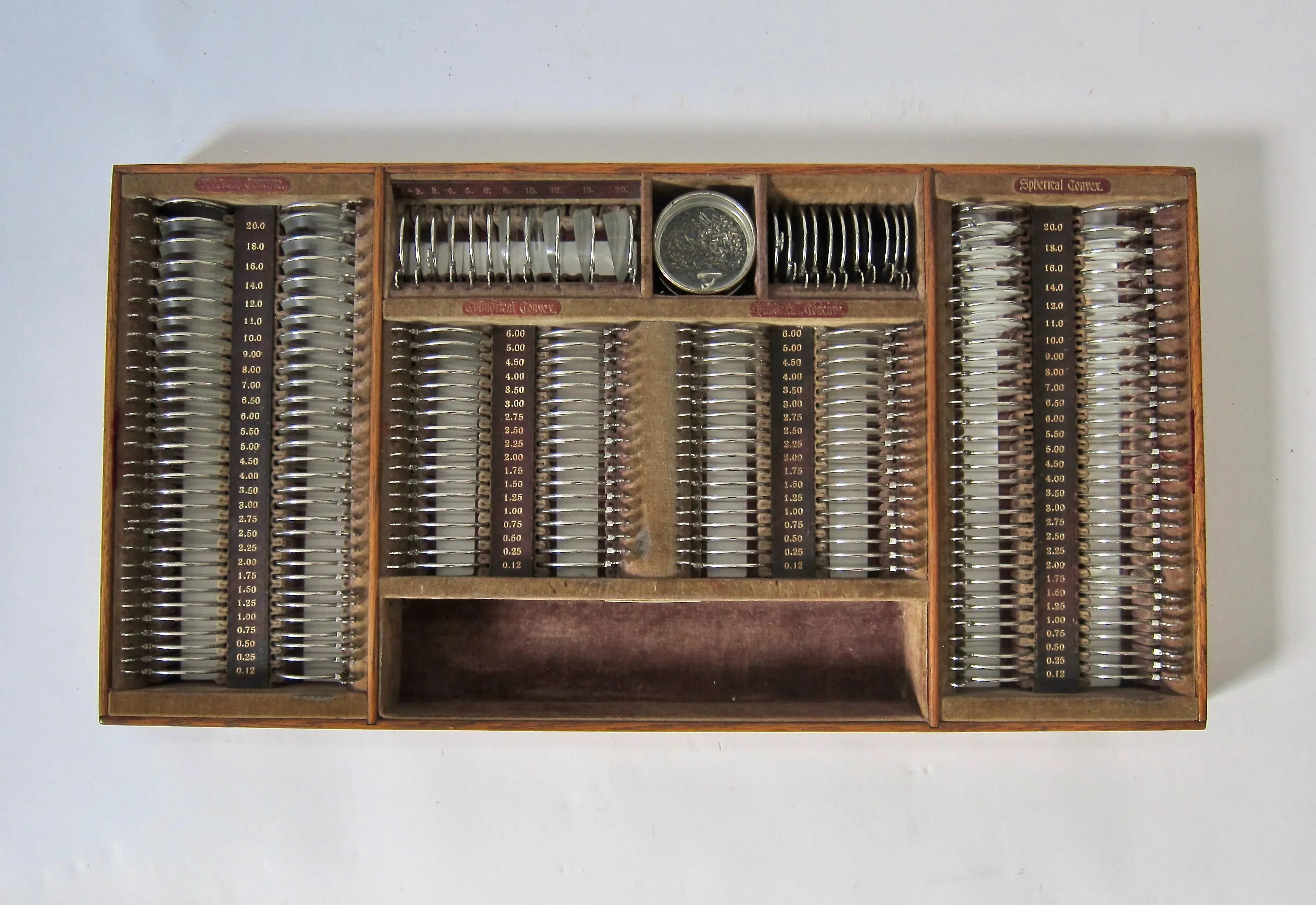 Antique American Optometry Trial Lens Set With Testing Glasses