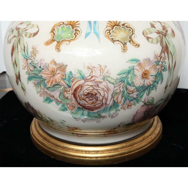 Reverse Decoupage Glass Lamps A Pair Chairish