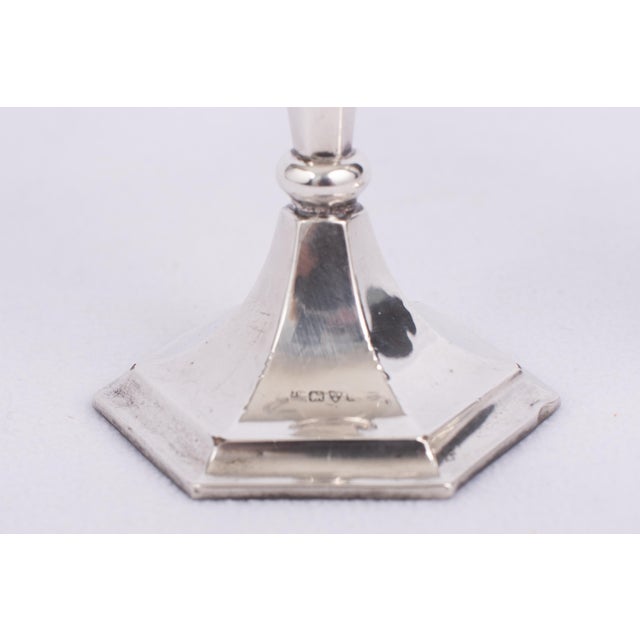 1910s Edwardian Sterling Silver Rowing Trophy Candlesticks - a Pair For Sale - Image 10 of 11