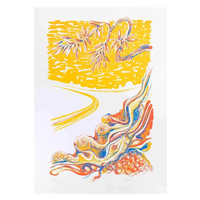 Alberto Cavallari, The Flowery Road, Lithograph, 1970s For Sale