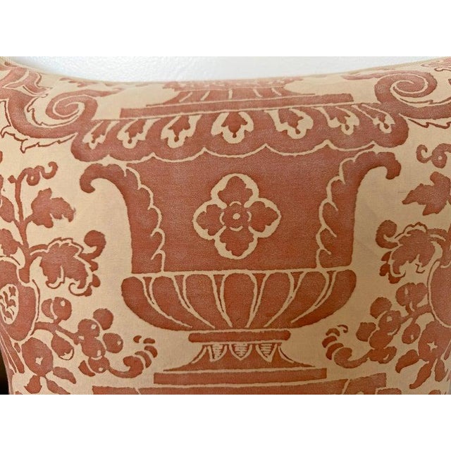 Pair of Fortuny “Carnavalet” Pillows With Custom Linen Backs For Sale In Los Angeles - Image 6 of 8