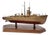 Decorative Ship Model in Brass and Wood, 1930s For Sale