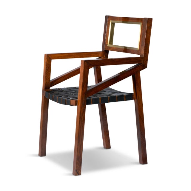 Contemporary Wintri Contemporary Rosewood Finish Dining Chairs From Boston Mills - Set of 4 For Sale - Image 3 of 11