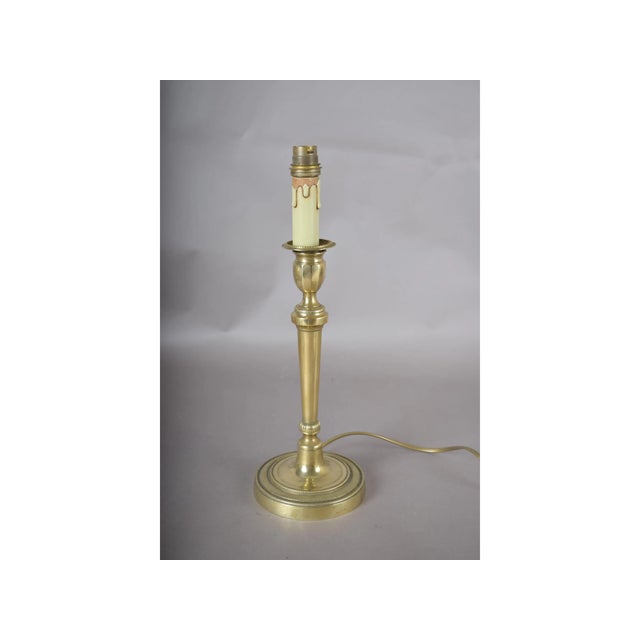 Gold Vintage Brass Table Lamp, 1920s For Sale - Image 8 of 10