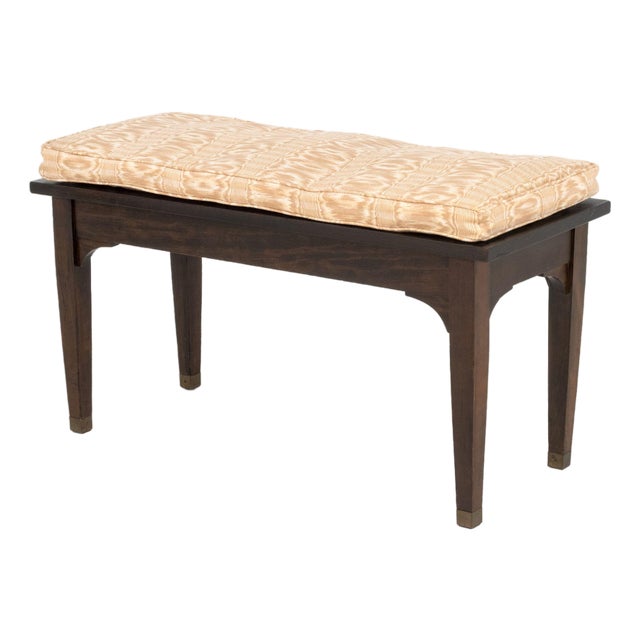 Mid-Century Modern Tonkbench Wood Piano Bench, Circa 1940 For Sale