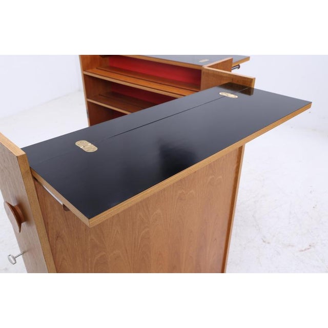 1960s Mid-Century Teak Folding Bar Cabinet by Johannes Andersen, 1960s For Sale - Image 5 of 11