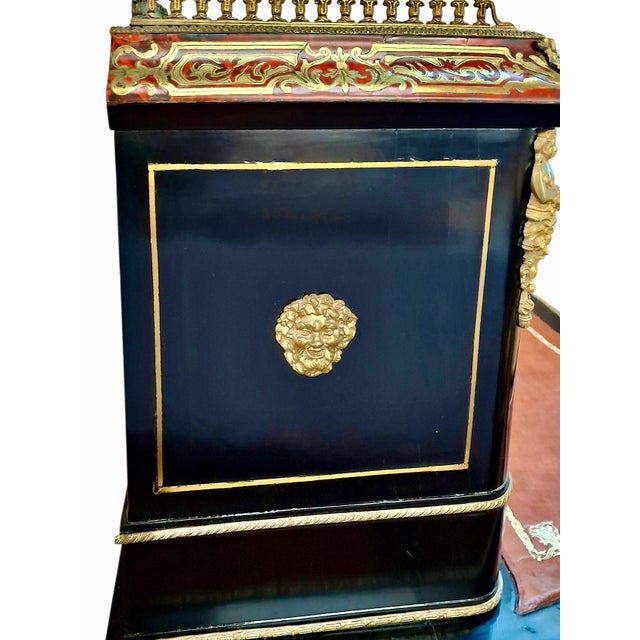 A Napoleon III Boulle Inlay “Bonheur Du Jour” Lady’s Desk For Sale - Image 11 of 17