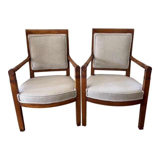 Pair of Early 19th Century French Armchairs For Sale