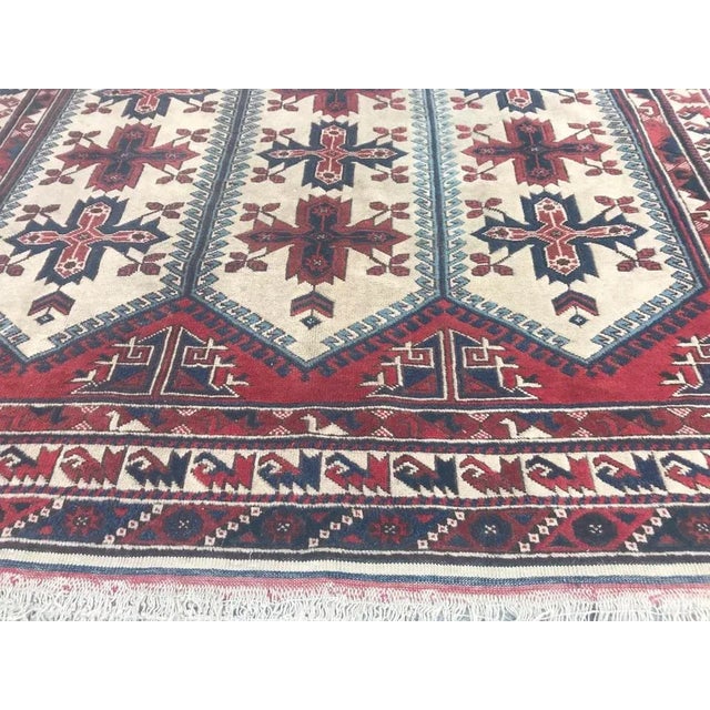 Rustic Vintage Room Size Turkish Kars Rug For Sale - Image 3 of 9