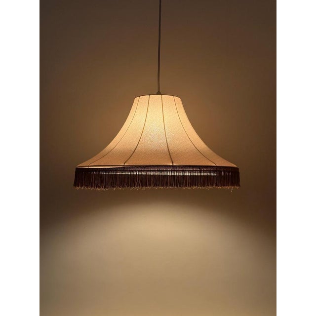 1970s Mid-Century Modern Nylon Cocoon Pendant Lamp, Germany, 1970s For Sale - Image 5 of 9