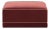 Willow Berry Red with Mauve Piping Performance Velvet Ottoman For Sale