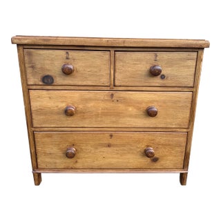 19th Century English Pine Chest For Sale