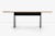 Giovanni Offredi for saporiti dining table in birdseye maple, with marquetry abstract designs on the surface.