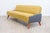 Streamlined Fold-Out Sofa in Yellow and Grey Melange Upholstery, 1950s For Sale - Image 3 of 15
