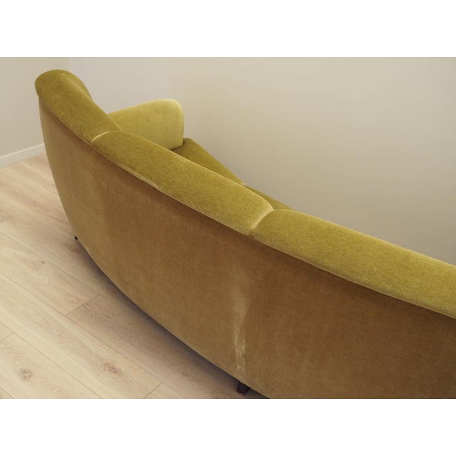Vintage Danish Sofa in Green Velour, 1960s For Sale - Image 10 of 17
