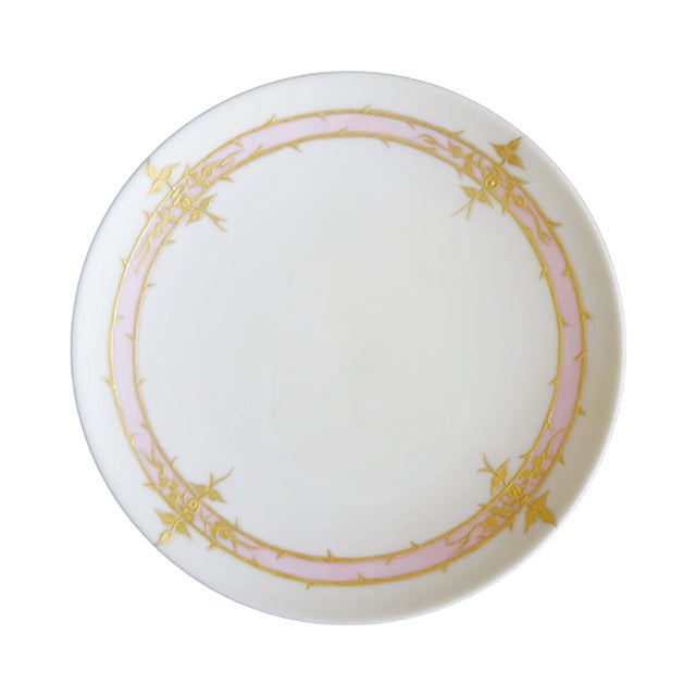 Pastel and Gilt Porcelain Dessert Plates - Set of 6 For Sale In San Francisco - Image 6 of 12