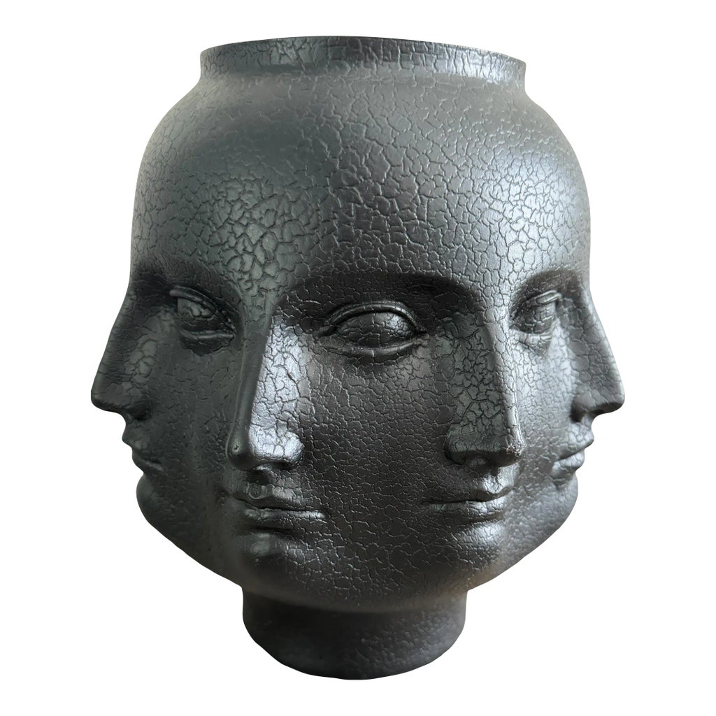 Piero Fornasetti Style Multi Face Vase | Chairish