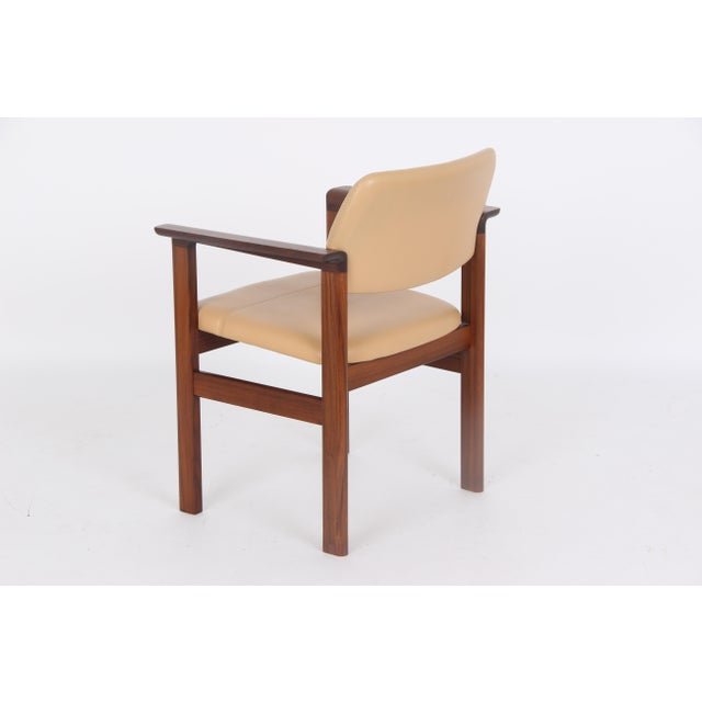 Danish Armchairs with Light Leather Upholstery from Sibast Furniture, 1960s, Set of 4 For Sale - Image 3 of 15