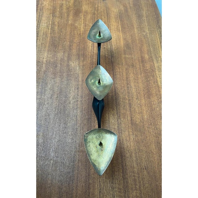 Mid-Century German Metal Candleholder by Klaus Ullrich for Faber & Schumacher, 1950s For Sale - Image 4 of 18