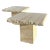 Rough Cut Edge Travertine Side Tables - A Pair For Sale