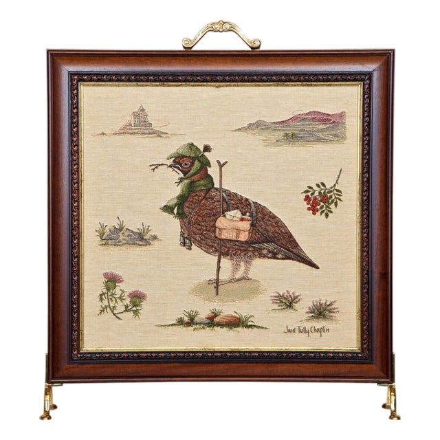 Henry Grouse Tapestry Firescreen For Sale