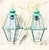 1980s Stunning Pair of Vintage Solid Brass & Glass Geometric Hanging Lanterns - a Pair For Sale - Image 4 of 16