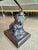 1980s Vintage Mario Buatta Frederick Cooper Bronze Bulldog Lamp Original Green Shade For Sale - Image 5 of 16