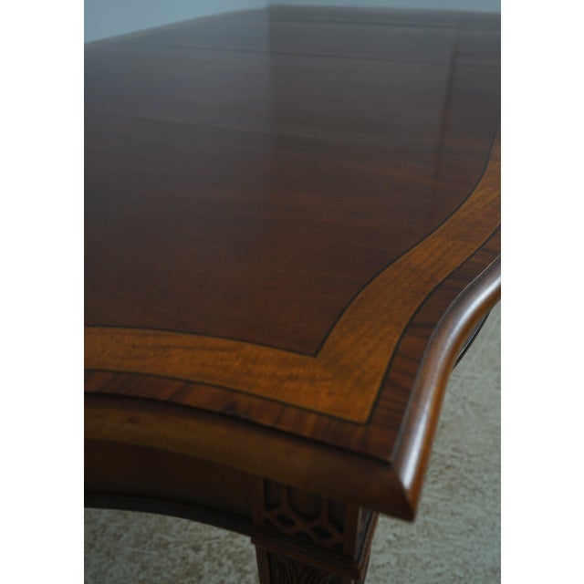 Henredon Chippendale Mahogany Dining Room Breakfast Table For Sale - Image 15 of 18