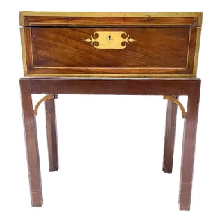 Antique Portable Campaign Writing Desk For Sale