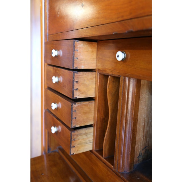 Wood Antique Biedermeier Style Secretary Desk ~ Chest of Drawers For Sale - Image 7 of 13