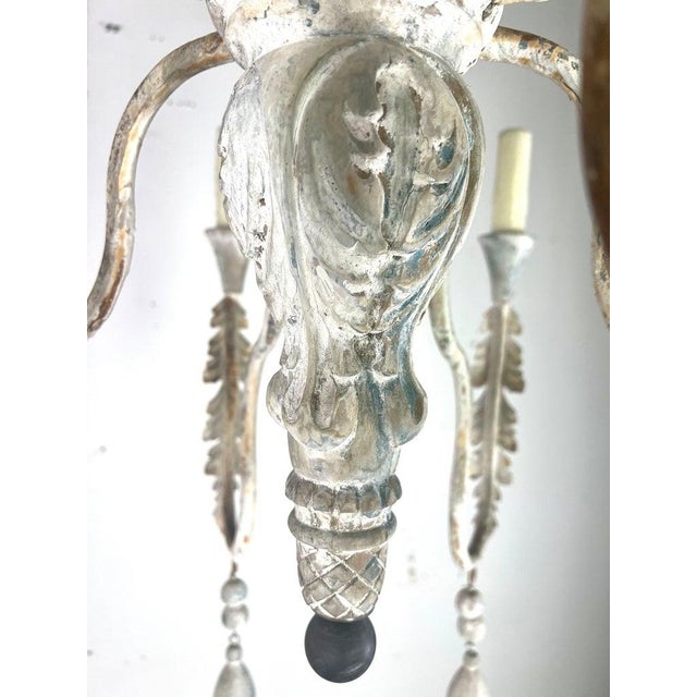 12-Light Hand-Painted Tuscan Chandelier by Melissa Levinson For Sale - Image 11 of 12