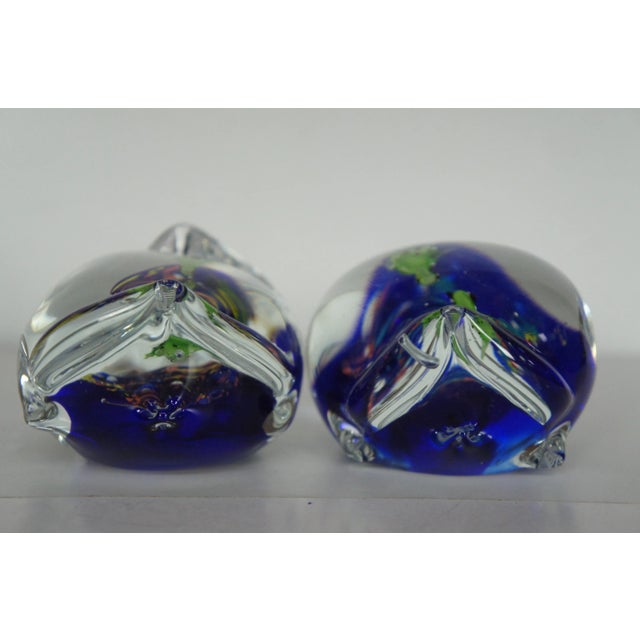 Late 20th Century Vintage Italian Art Glass Sea Turtle Aquarium Paperweights - a Pair For Sale - Image 5 of 13