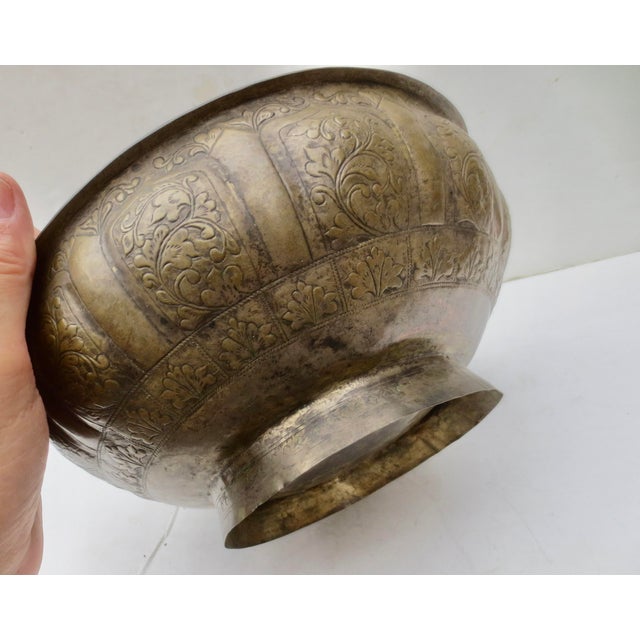 Kashmiri Repousse Copper Bowl. For Sale - Image 9 of 12