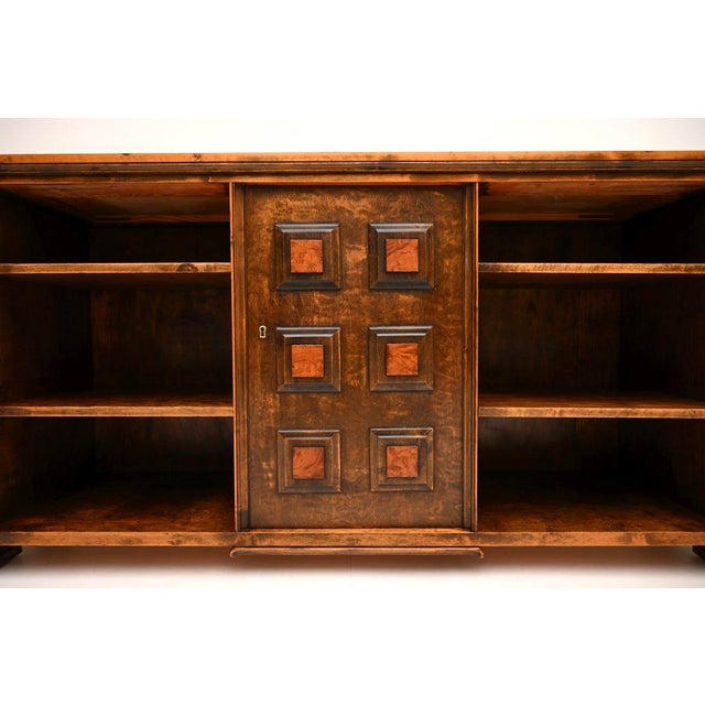 Wood Art Deco Swedish Satin Birch and Walnut Cabinet, 1930 For Sale - Image 7 of 11