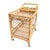 Wood Fiddle Leaf Rattan Bar Cart For Sale - Image 7 of 8