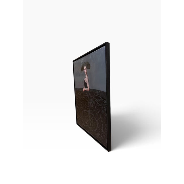 Offered is a striking and authentic original oil on canvas painting titled "Menina Negra" by renowned contemporary Spanish...
