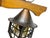 1970s Mid-Century Modern Wrougt Iron and Wood Pendant Lamp, 1970s For Sale - Image 5 of 12