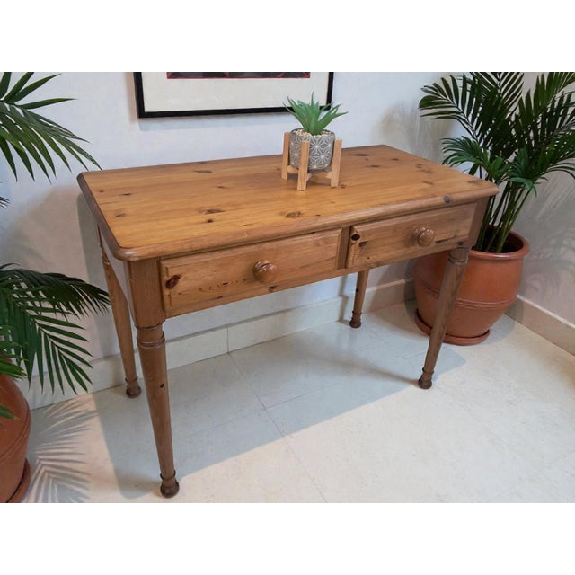 1980s Vintage Pine Hall Console Table, 1980 For Sale - Image 5 of 18
