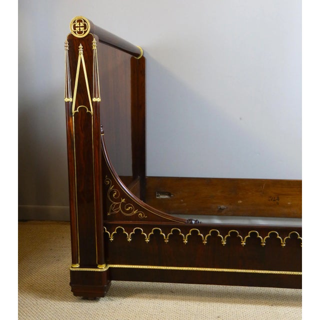 Antique Brown Wooden Sofabed For Sale - Image 3 of 13