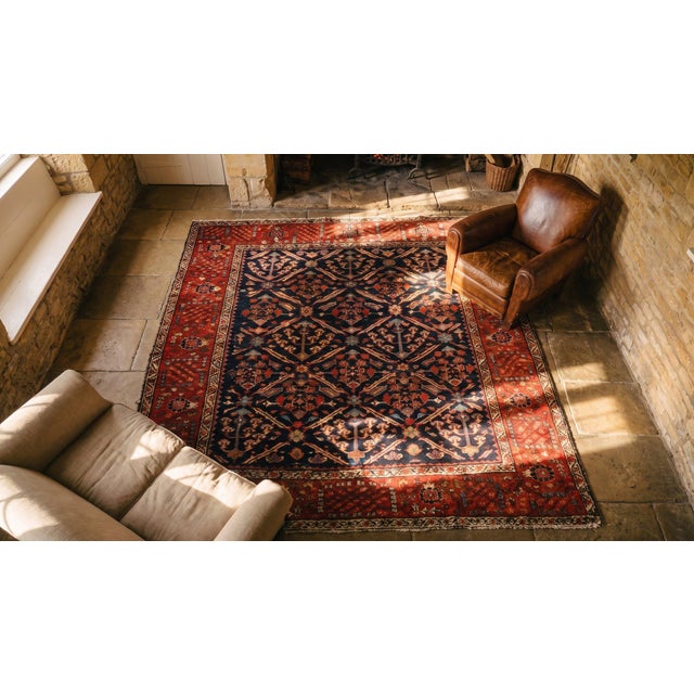 Mid-19th Century N.W. Persian Bakshaiesh Shrub Carpet ( 5'4" x 6' - 163 x 183 ) For Sale - Image 10 of 12