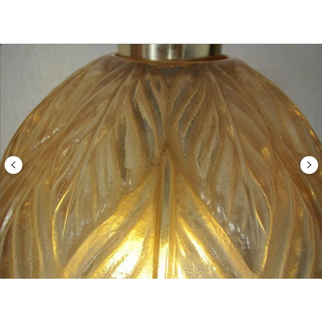 Mid-Century Modern Glass Tulip Pendant Light from Peill & Putzler For Sale - Image 3 of 10