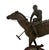 Late 20th Century Late 20th Century Jockey on Horse Sculpture Vintage Metal Rider Equestrian Figurine on Wooden Base For Sale - Image 5 of 9