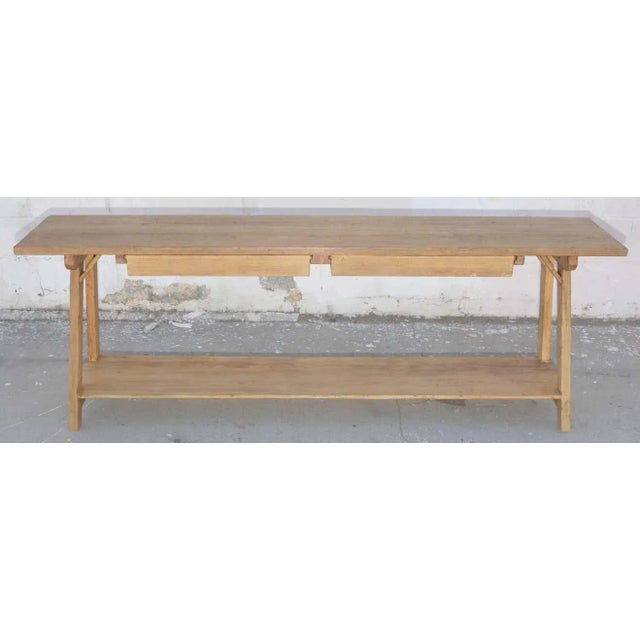 Ken Petersen Console Table in Reclaimed Heart-Pine by Petersen Antiques For Sale - Image 4 of 12