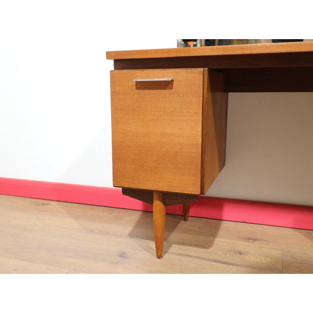 Mid Century Modern Vintage Teak Desk Vanity by White and Newton Danish Style For Sale - Image 9 of 17