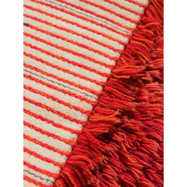 1960s Swedish Abstract Knotted Pile Wall Wool Rug, 1960 For Sale - Image 5 of 6