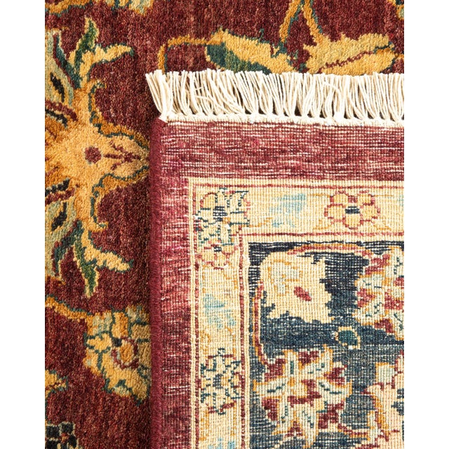 2000 - 2009 Mogul, One-of-a-Kind Hand-Knotted Area Rug in Red, 4' 7" x 7' 4" For Sale - Image 5 of 8