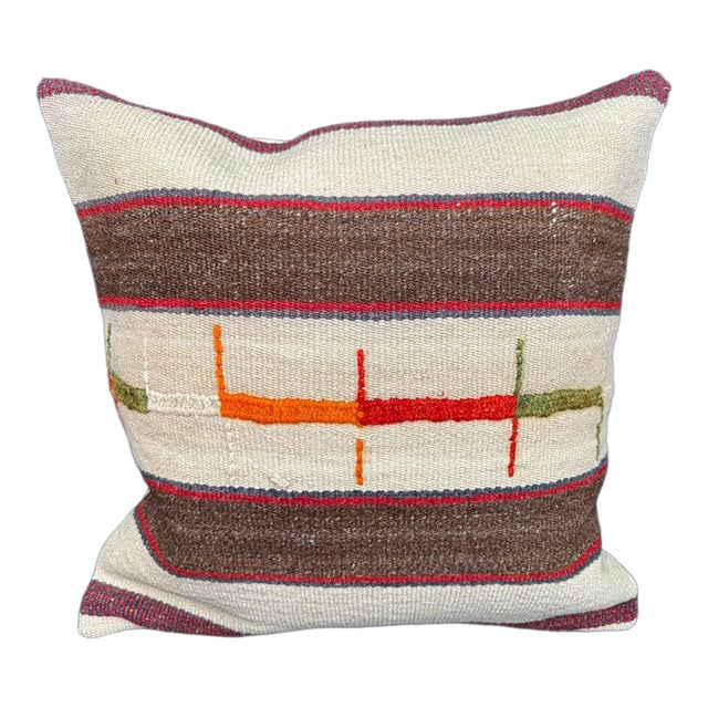 Turkish Hemp Pillow Cushion Natural Beige Brown Cushion Cover 20x20 For Sale